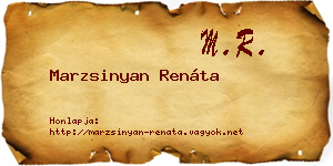 Marzsinyan Renáta névjegykártya